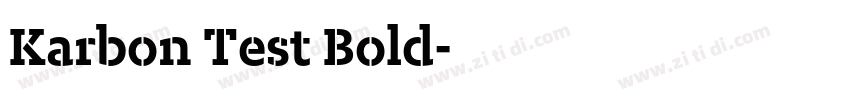 Karbon Test Bold字体转换